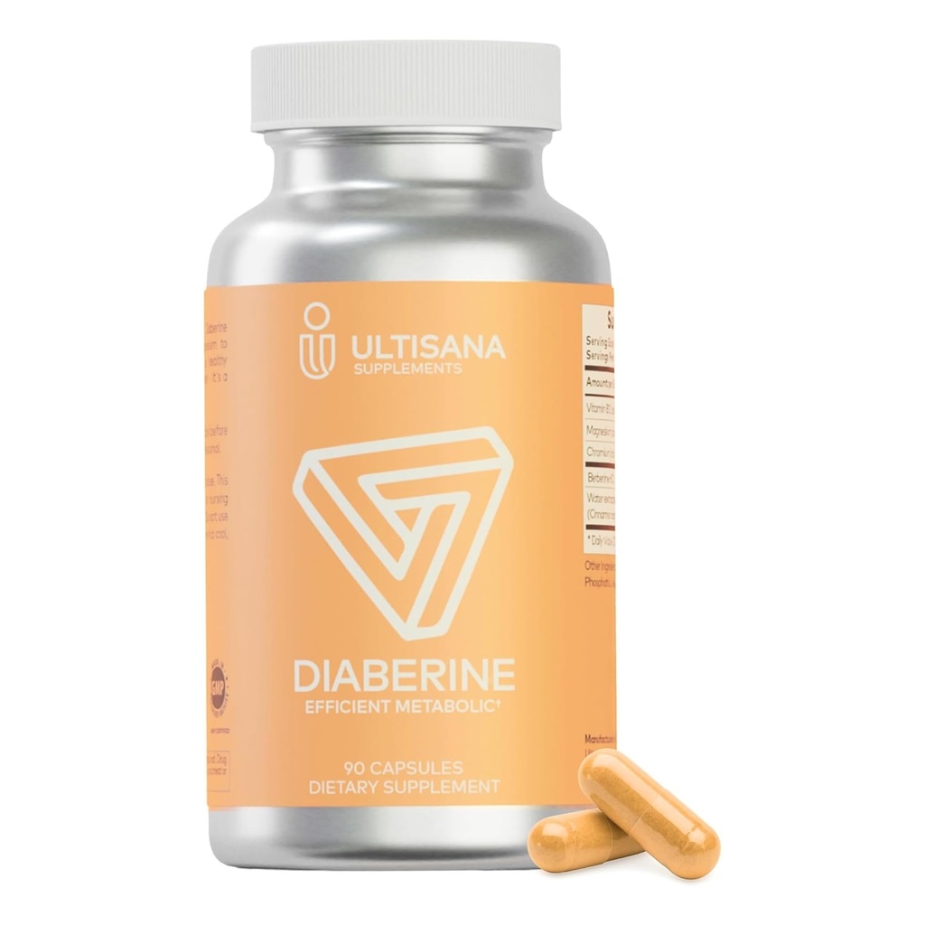 Diaberiin Berberine HCL täiendus | toetab südame tervist, energia suurendamist, ainevahetust ja immuunsüsteemi funktsioone | Berberiin 500mg koos vitamiiniga B12, magneesium & kroomiga | Mitte-GMO & Vegan, 90 Count