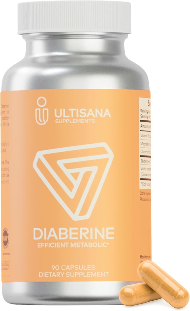 Diaberiin Berberine HCL täiendus | toetab südame tervist, energia suurendamist, ainevahetust ja immuunsüsteemi funktsioone | Berberiin 500mg koos vitamiiniga B12, magneesium & kroomiga | Mitte-GMO & Vegan, 90 Count