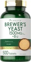 Carlyle Brewers Pärmi tabletid vitamiin B12 | 1500mg | 500 Count | Mitte-GMO ja taimetoitlane täiendada