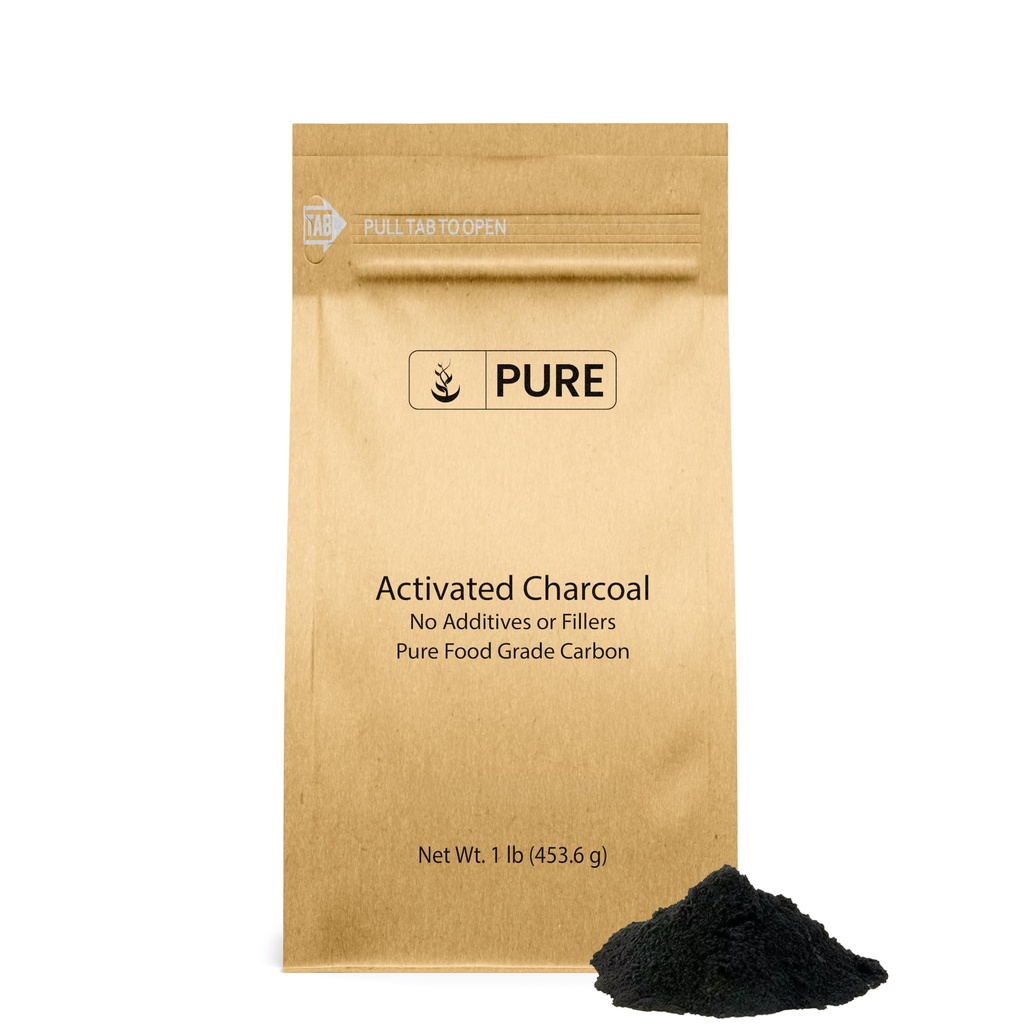 Aktiivsüsi (1lb) Aktiivsüsi, vegan, GMO-vaba