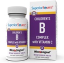 Superior Source Children?s B Complex with Vitamin C - Multivitamin for Heart Health Support - Folic Acid Supplement for Kids - Immune Support Formula with Vitamin C - 60 Instant Dissolve Tablets