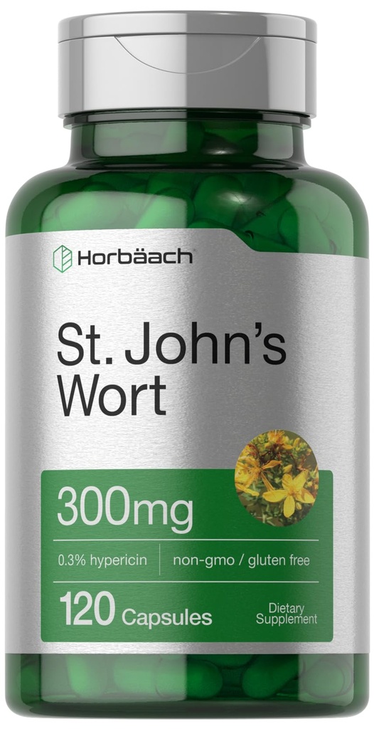 Horbäach naistepuna kapslid 300mg | 120 Count | Non-GMO, Gluteenivaba | Taimne ekstrakt