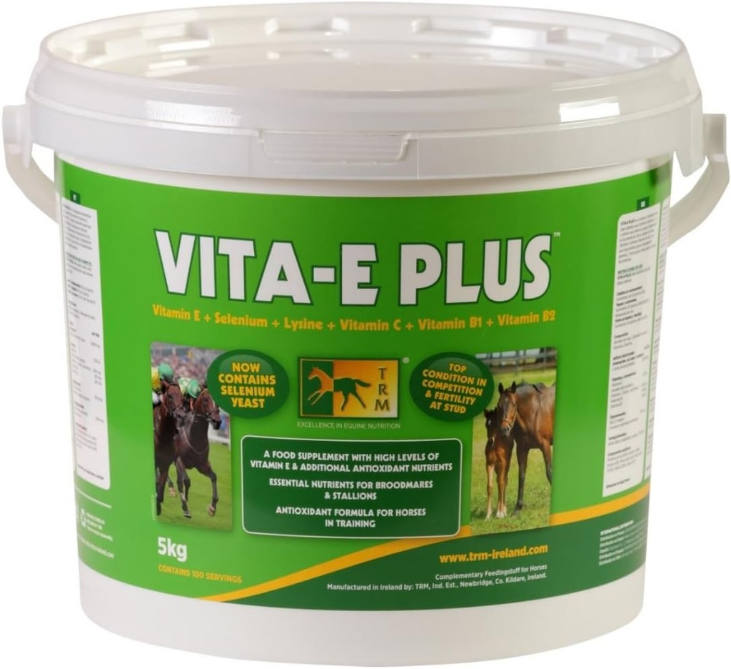 TRM Vita-E Plus Hobuste söödalisandi  Vitamin E-vitamiin ja antioksüdandid - 11 naela (5 kg) - 11 naela
