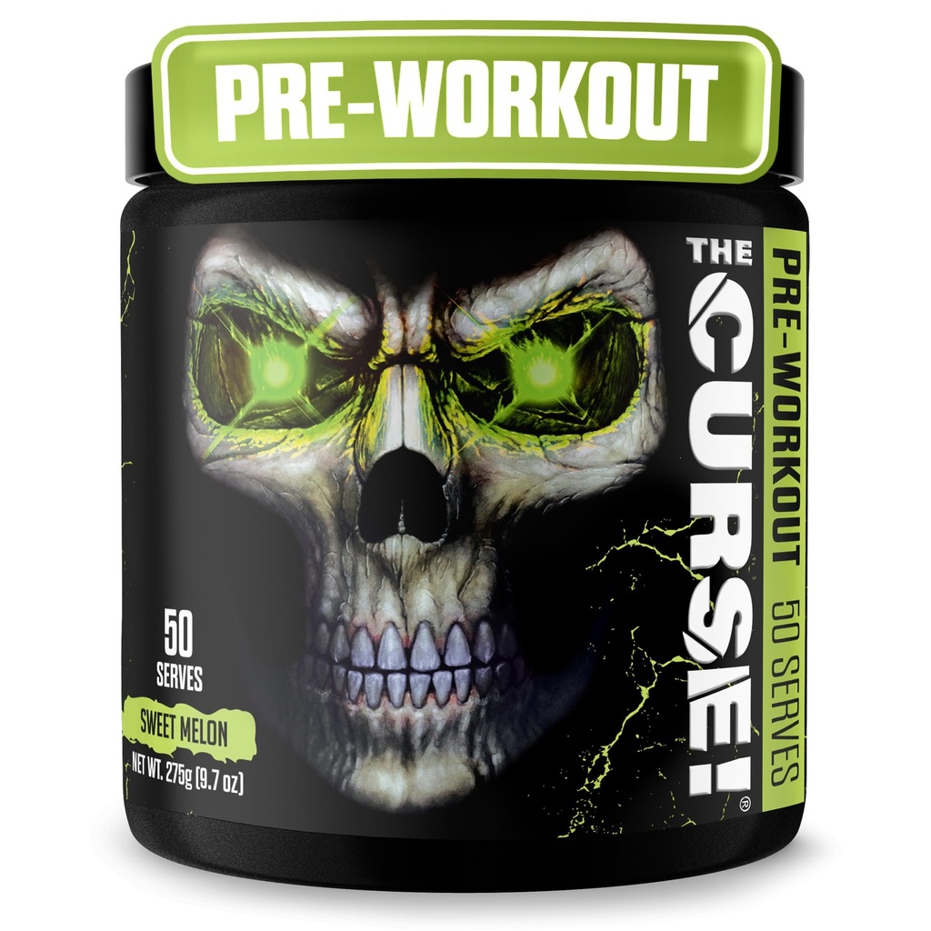 JNX Sports needus! Pre Workout pulber meestele ja naistele, kofeiin, beeta-alaniin, kreatin, L-tsitrulliin, 50 serveerimist, magus melon maitse - Boost energia, tugevus ja fookus