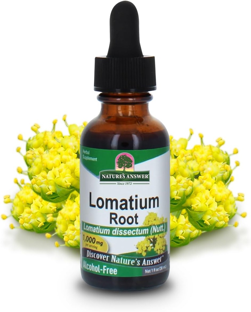 Looduse vastus Lomatium Juur Alkoholivaba - 1000 mg - Gluteenivaba - Taimne - 1 fl oz (pakk 2)