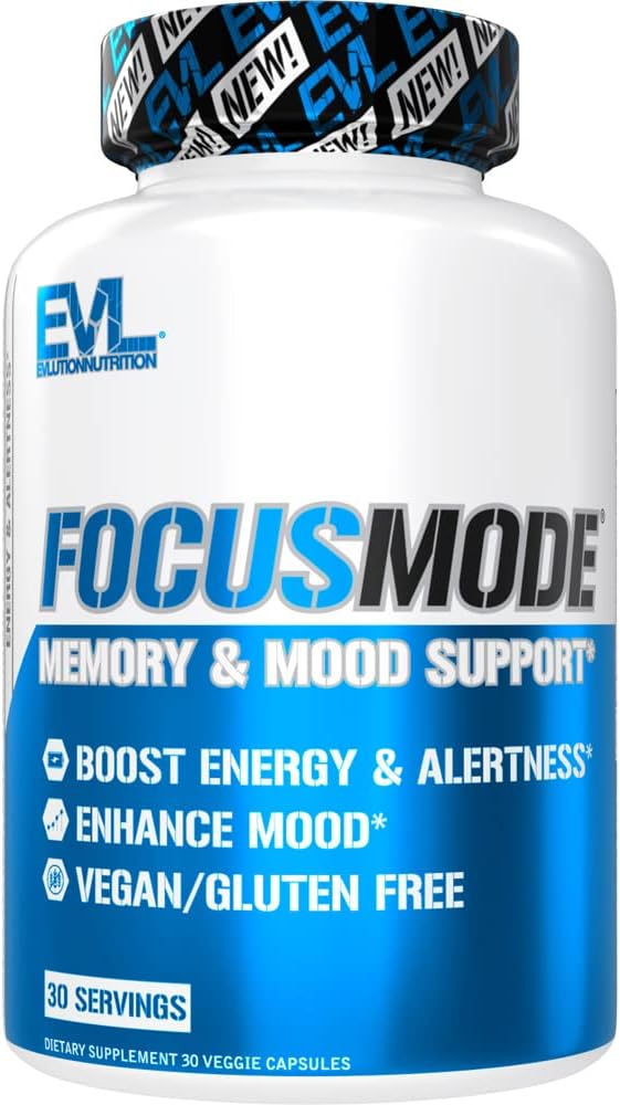 Evlution Vaimne energia ja fookus täiendada täiskasvanutele - Nootropics Aju toetus täiendada kofeiini L Theanine Alpha GPC ja Huperzine Toitumine Focus pillid püsiva tippjõudluse