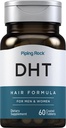 Piping Rock DHT Advanced Hair Formula | 60 tabletti | meestele ja naistele | Mitte-GMO, gluteenivaba toidulisand