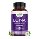 Nested Naturals Luna Uneabi - Loodusliku päritoluga koostisosadega täiskasvanutele mõeldud looduslikud unepillid - Valerian Juur, Melatoniin, Kummel, Sidrun Balm ja rohkem - 60 vegankapslit