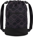 Flex Cinch Drawstring Gym Bag naistele graafilise kujundusega | Vastupidav kerge jõusaali Cinch kotid | Suurepärane jõusaalikott, reisimine ja üleöö | Must/Rose - geomeetriline