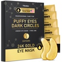 Silmapatsude all (24 paari) - 24K kuldse silma maskid, mis on rikastatud rohke kollageeniga | Diminish Dark Circles and Puffiness | Vananemisvastane, sile peen joon, toitev nahk - kingitused naistele Nahahooldus