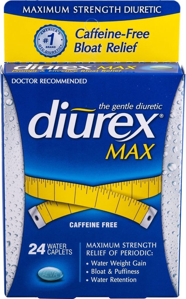 Diurex Max Water Caplets Kofeiinivaba - 24 kapslit, pakend 2