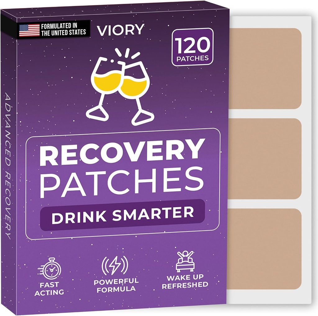 Taastamispadjad 120 Pack - Ärka värskendatud ja energiline meie 100% looduslike koostisosade Patch pidu - Nahasõbralik ja veekindel - rakendada enne joomist - täiustatud hommikul valem