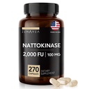 Nattokinaasi lisand - 2000 FU ensüümi - 270 Nattokinaasi kapslit 100 mg - gluteenivaba, mitte-GMO, vegan