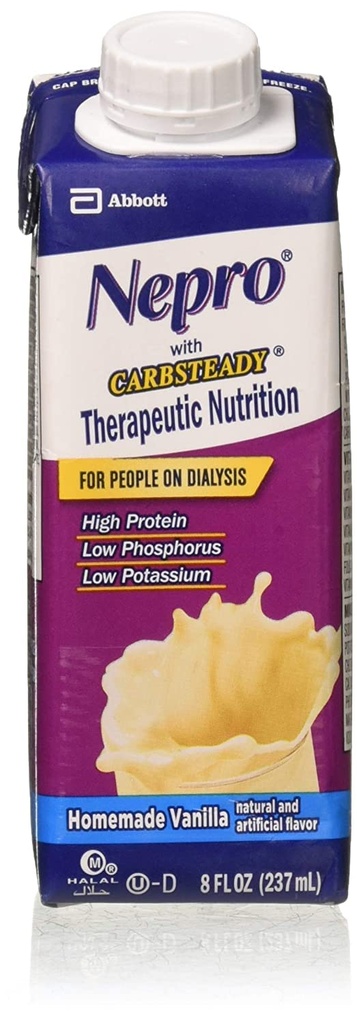 Nepro Täielik toitumine Carb Steady Vanilla Vedelik - 8 Oz / konteinerid, juhtum 24 Nepro