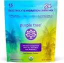 Purple Tree Organic Electrolyte Hydration Packets – Pina Colada Maitse, Sugar-Free Vedelik Hüdratsiooni Kangid Kiireks Rehüdratsiooniks, Daily Electrolyte Drink Mix dehüdratsiooni leevendamiseks, 15 To-Go Packs