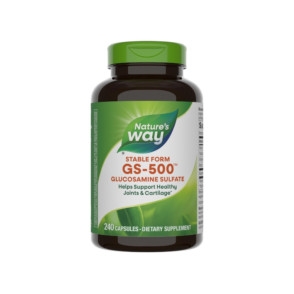 Nature's Way GS-500 Glükoosamiinsulfaat, ühine tervisetoetuse lisand *, 240 kapslit