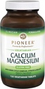 Pioneer Cal Mag & Vitamiin D | Kaltsium & Magneesium täiendus täiskasvanutele | Suur imendumine | Kontrollitud gluteenivaba | 120 taimset tabletti