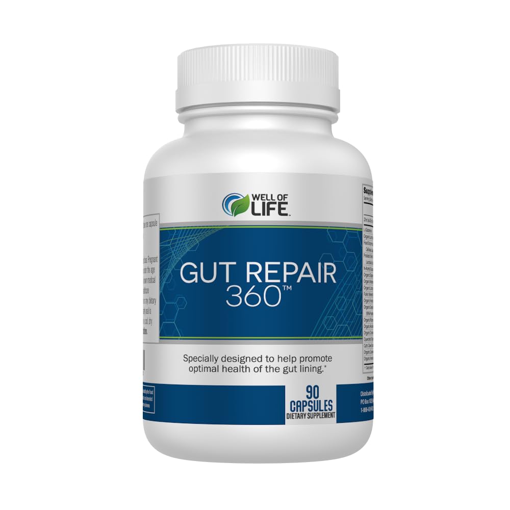Gut Repair 360: Natural Formulated Formula Emerged from the Lab - Pure Essence Organic Capsules Non-GMO Gluteenivaba Soja-Free Piimavaba USA Made - Toetades oma tervislikku soolestikku