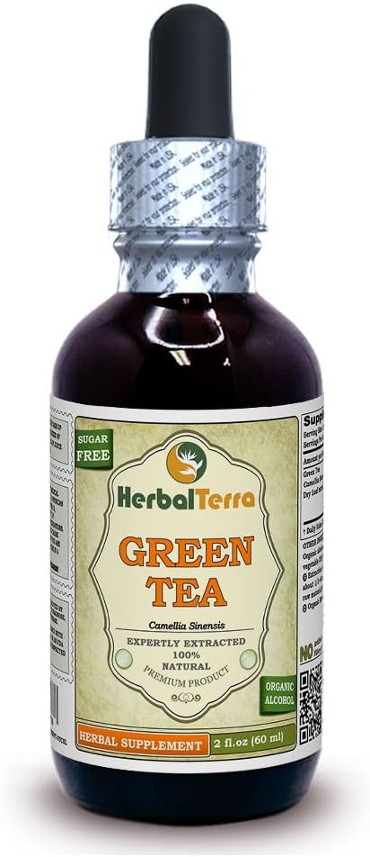 Taimne terra LLC Roheline tee (Camellia Sinensis) tinktuur, orgaanilised kuivatatud lehed Vedel ekstrakt 2 oz