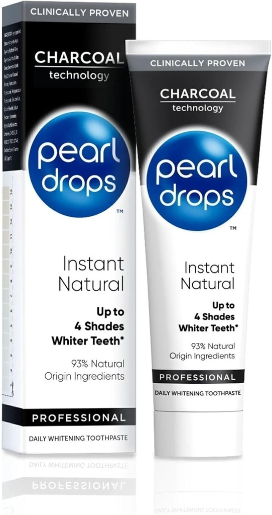 Pearl Drops Instant Natural White Activated Charcol 75 ml
