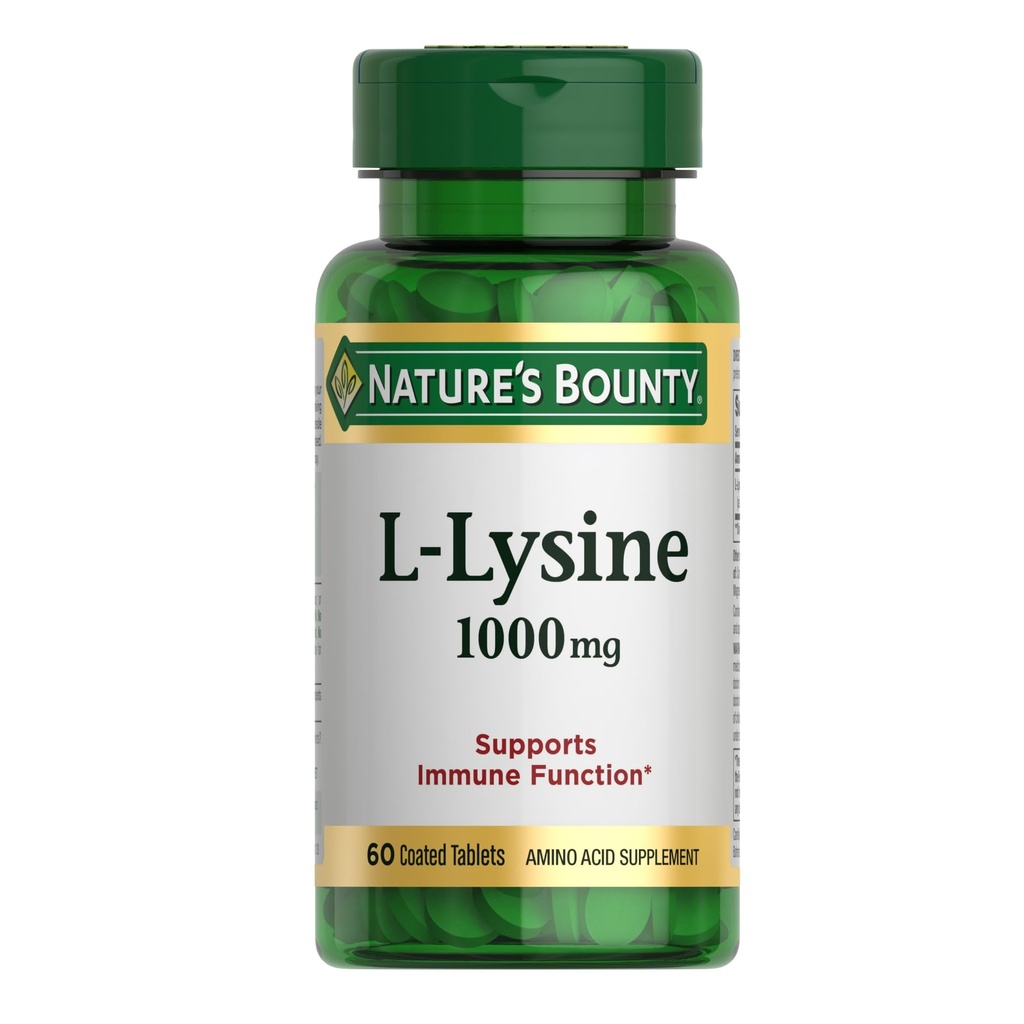 Nature's Bounty L-Lysine 1000 mg, 60 tabletti (3. pakendis)