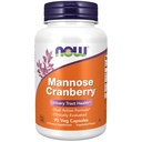 NOW Foods Supplements, Mannose Cranberry, Dual Action Formula *, kliiniliselt hinnatud, kuseteede tervis *, 90 Veg kapslit