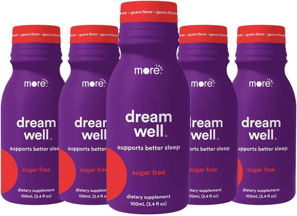 Rohkem Labs Unenägu Hästi Holistiline Sleep Shot Drink 5 Pack | Mitte-Habit Forming | Sidrun Balm, Melatoniin ja Glycine | Sleep Support Solution