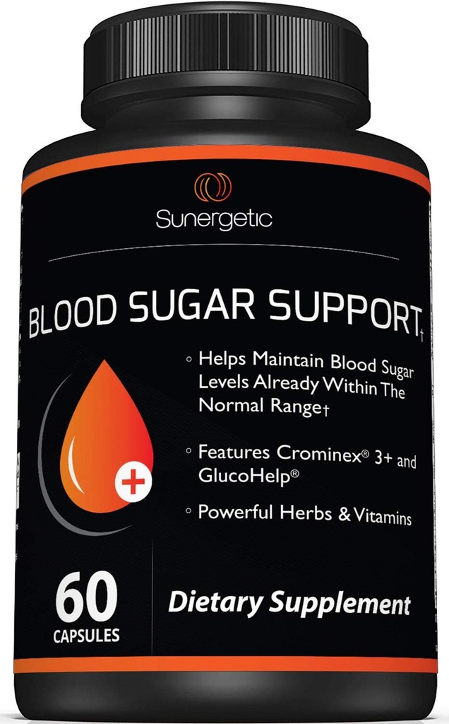 Premium Blood Sugar Support Supplement - Toetab tervislikku veresuhkru taset juba normaalses vahemikus - Sisaldab mõru melon ekstrakti, vanaadiumi, kroomi, kaneeli ja alfa lipohappe 60 kapslit