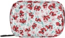 Red Pink Floral Flowers Pill Box 7 Day Pill Case Bag Travel Pill Korraldaja kott koos Zipper Portable Weekly Case Compact Suurus Vitamiini täienduse hoidja