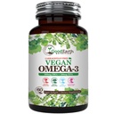 Vegan Omega 3 - Carrageen Free Plant Based Algal DHA / EPA- 60 Veggie Softgels - toetab aju, südame ja sünnieelset tervist - olulisi rasvhappeid