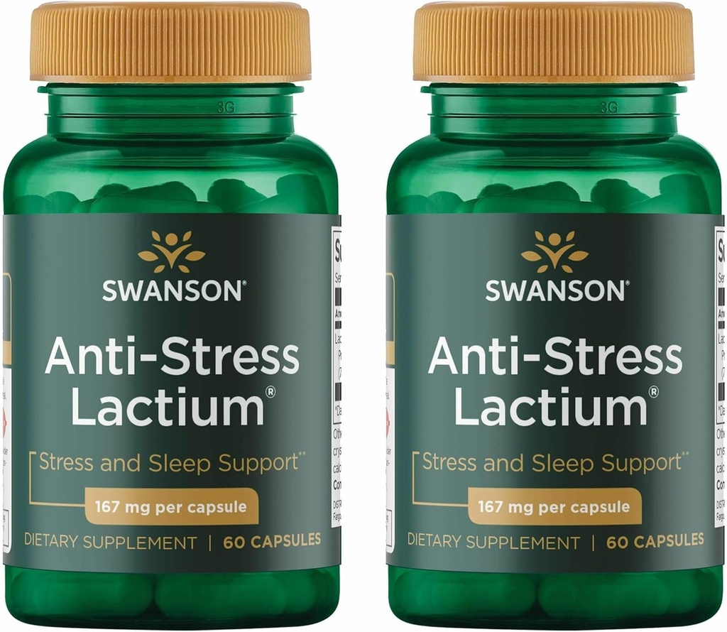 Swanson Naiste Anti-Stress valem (laktium) - aitab võidelda stressi, soodustab lõõgastumist ja une toetust - (60 kapslit, 167 mg) 1 Pack (2 pakendit)