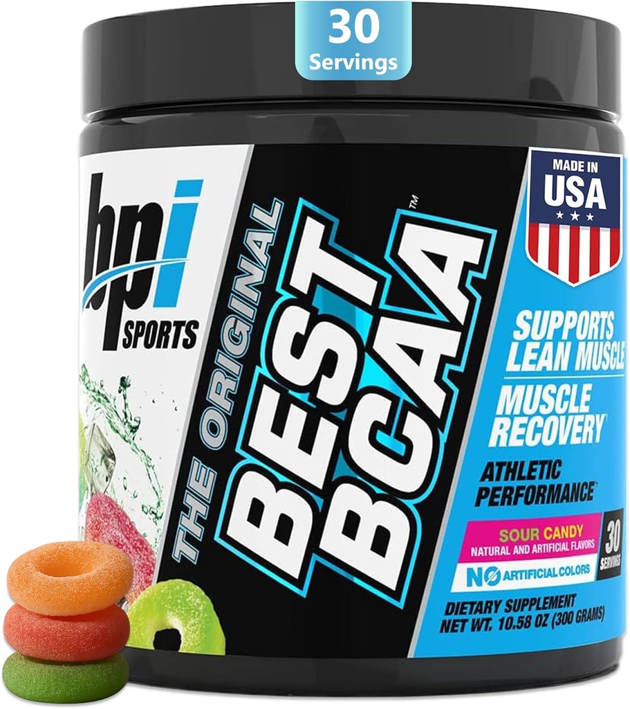 BPI Sports Best BCAA - BCAA Powder - Hargnenud ahelaga aminohapped - Lihaste taastamine - Lihasvalgu süntees - Lean Lihas - Parem jõudlus - Hüdratsioon - Hapukomm - 35 Servings - 12,34 oz.