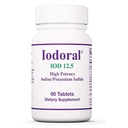 Optimox Iodoral 12, 5 mg täiendus - joodilisand, kilpnäärme tugi naistele ja meestele, lugoli lahuse tabletid, kaaliumjodiidi tabletid, igapäevane mineraalide kompleks - 90 loend
