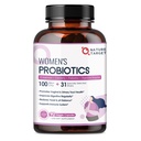 NATURE TARGET probiootikumid naistele, 100 miljardit CFU probiootikumid seedeensüümide ja prebiootikumidega, Vaginaalsed probiootikumid Jõhvikaga kuseteede tervise jaoks, pH tasakaal, 90 Veggie kapslit