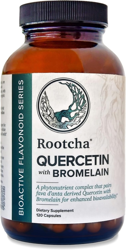 Quercetin with Bromelain - Bioactive Fava d'anta Derived Quercetin koos 2400 GDU/ g Bromelain 120 kapsliga