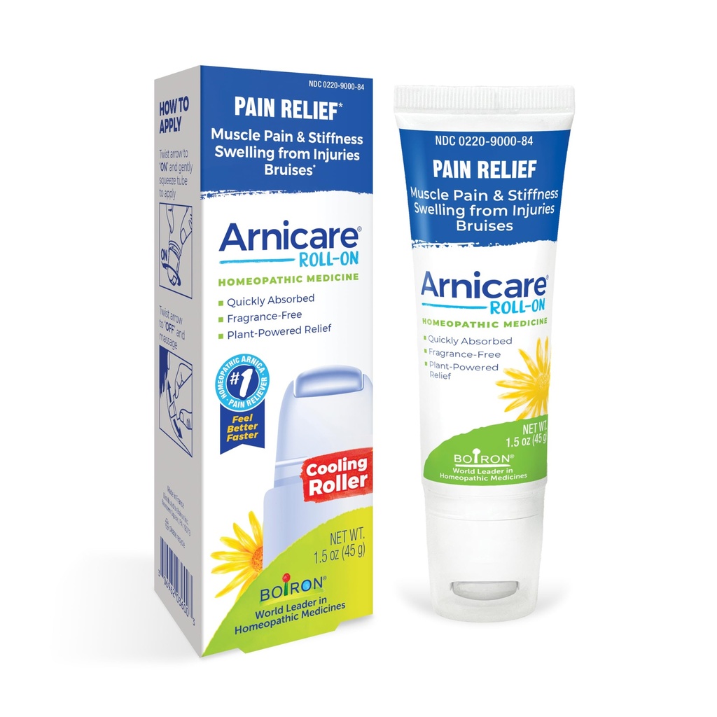 Boiron Arnicare Roll-On liigesevalu, lihasvalu, lihaste valu ja paistetuse leevendamiseks sinikatest või vigastustest - jahutusmetalli rull ja lõhnavaba - 1,5 oz