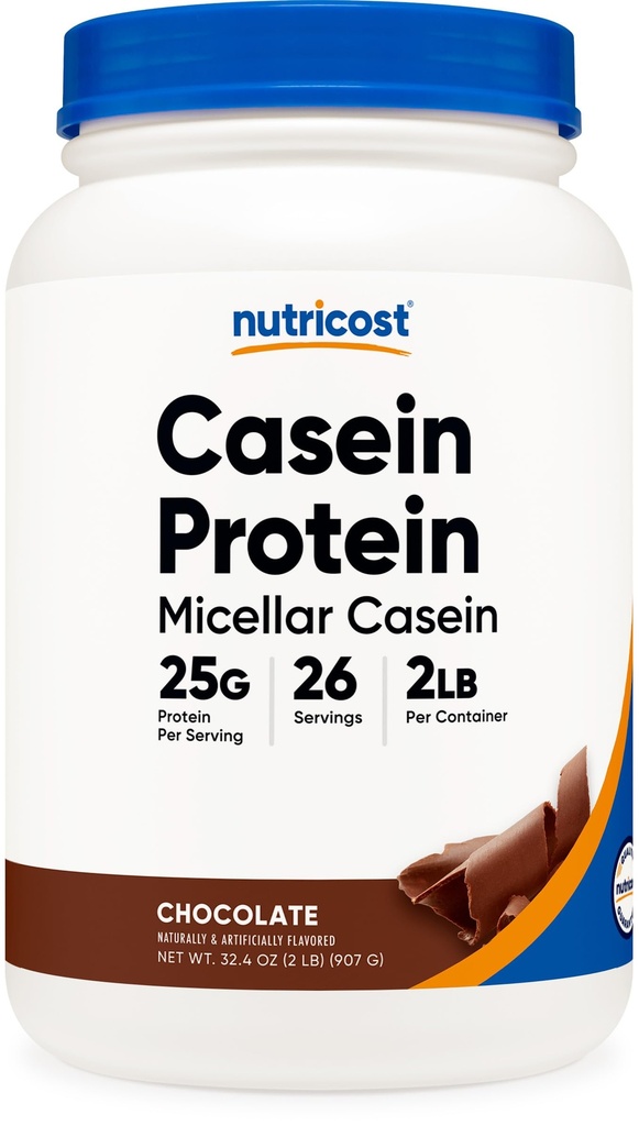 Nutrikost kaseiinipulber 2lb Šokolaad - Micellar kaseiin, Gluteenivaba, Non-GMO