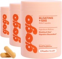 GOGO Bloating & Gas Seedetrakti Relief, 30 Servings (Pack of 3) - Toidulisandid Seedetrakti Ensüümid, Bromelain, Ingveri Juur Ja Piimaohakas - Toetab Puhutavat Abi ja Vähendab Vee Säilitamist