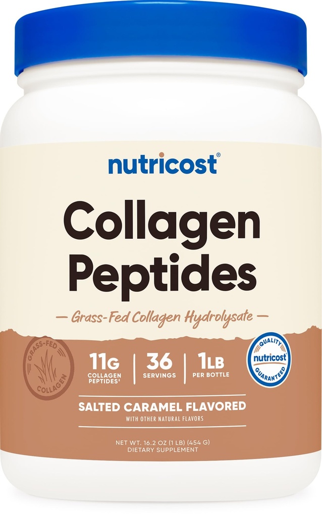 Nutrikost kollageenpeptiidid pulber 1LB (454 G) (soolatud karamell) - rohusööda veise kollageenhüdrolüsaat
