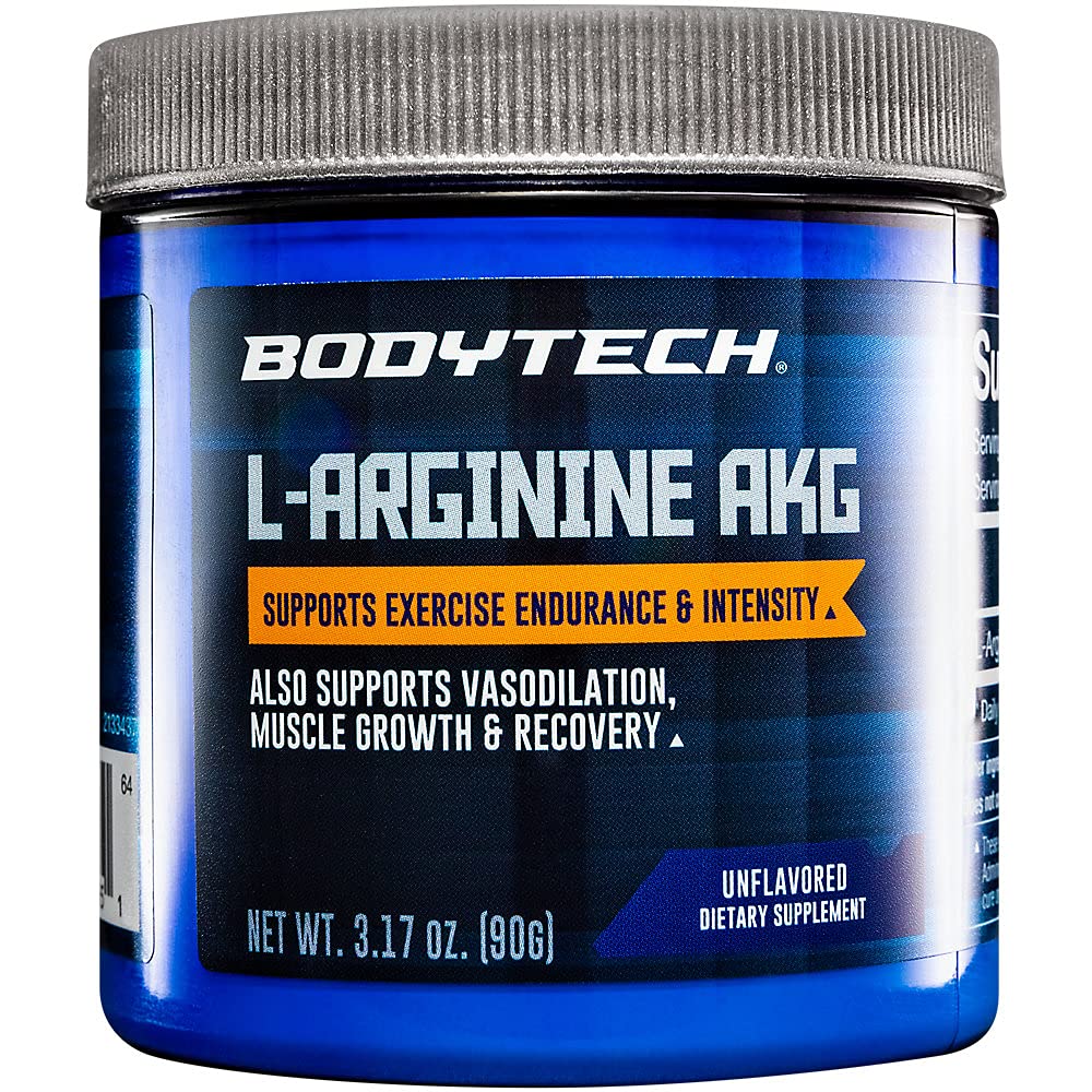 BODYTECH L-arginiin AKG 3000MG - toetab treeningu vastupidavust ja intensiivsust, lihaste kasvu ja taastumist, vasodilatatsiooni, lämmastikoksiidi (3,17 Ounce Powder)
