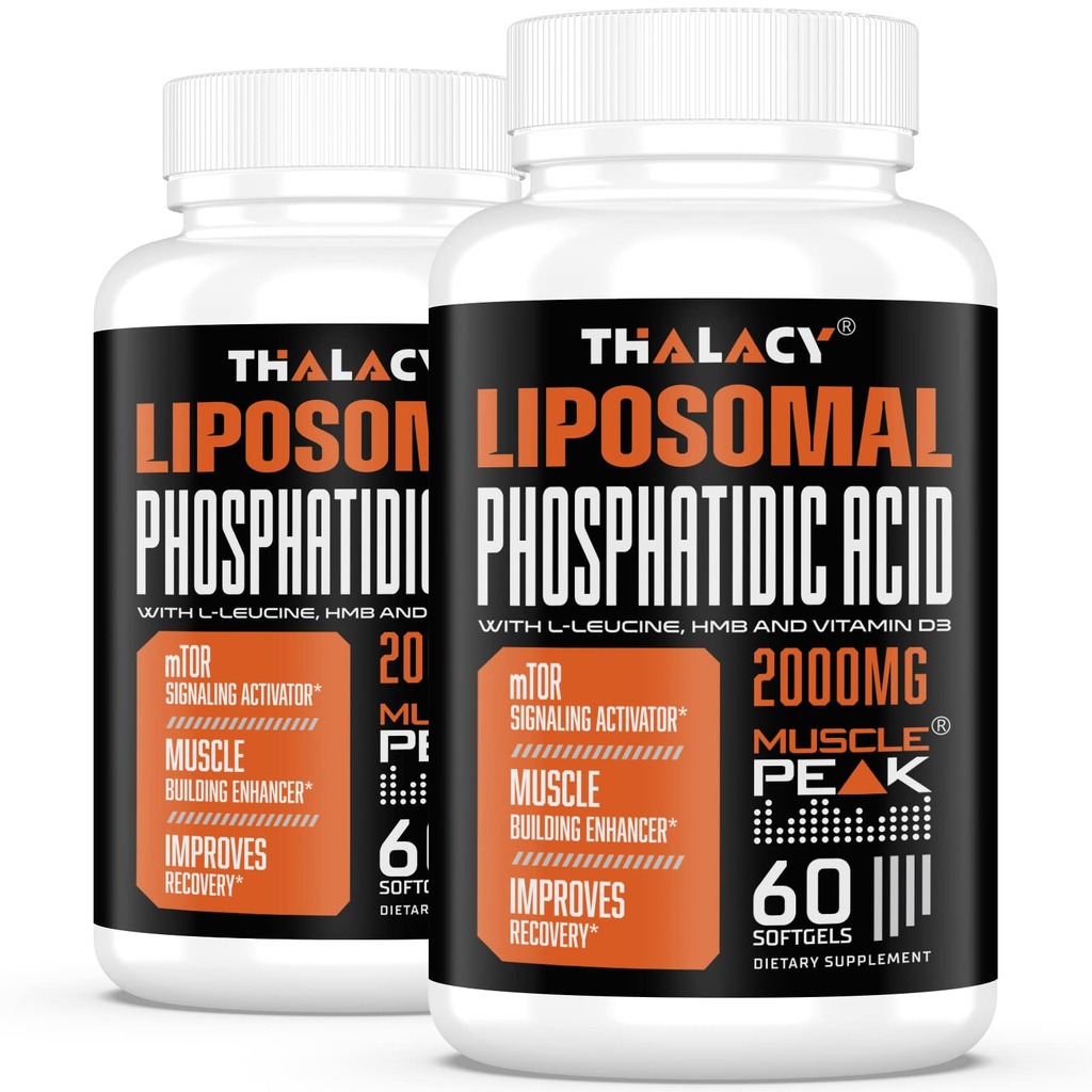 2000mg liposomaalne fosfatiidhape (PA) | Lihaste ehitaja, kõrge neeldumisega lihasehituse lisandid meestele ja naistele | Lihaste hankija, mTOR valgu süntees & lahja kehamass, tugevus, 120 kapslit