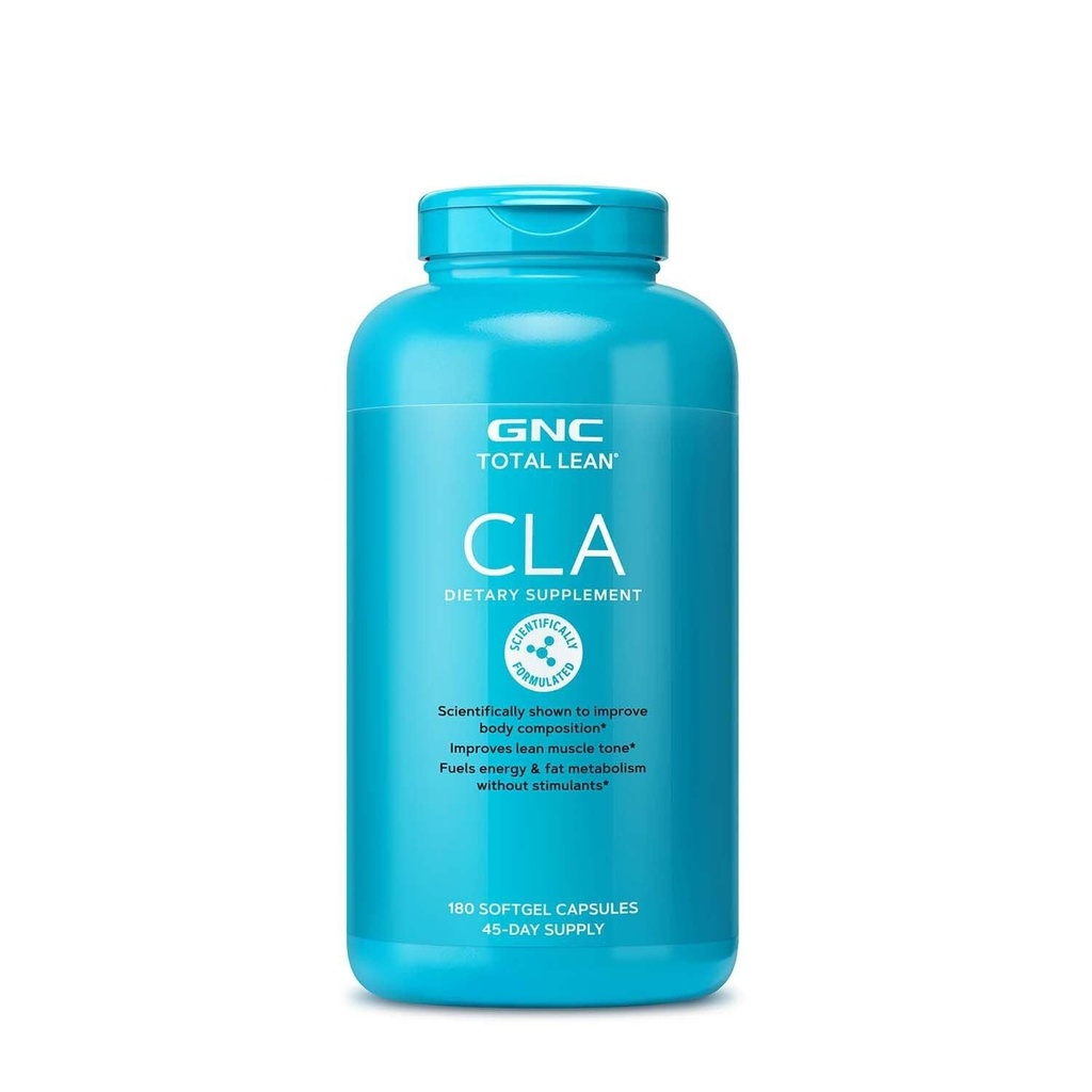 GNC Total Lean CLA, Improve Body Composition & Lean Lihastoon, Fuels Fat Metabolism & Energy Without Stimulants, Gluteenivaba, 180 Softgels