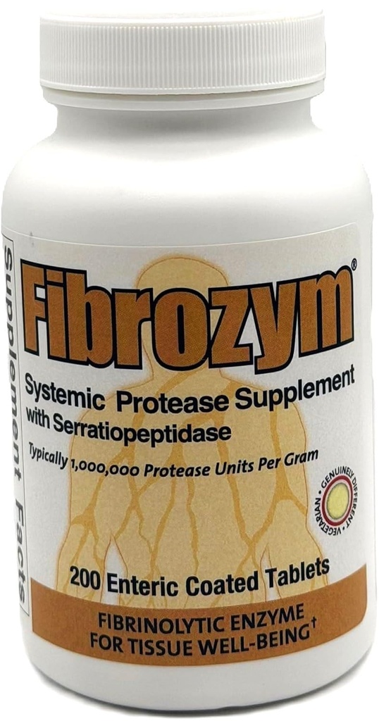 Naturally Vitamiinid Fibrozym Süsteemne proteaasi täiendada Serratiopeptidaas, 200 tabletti, N10051