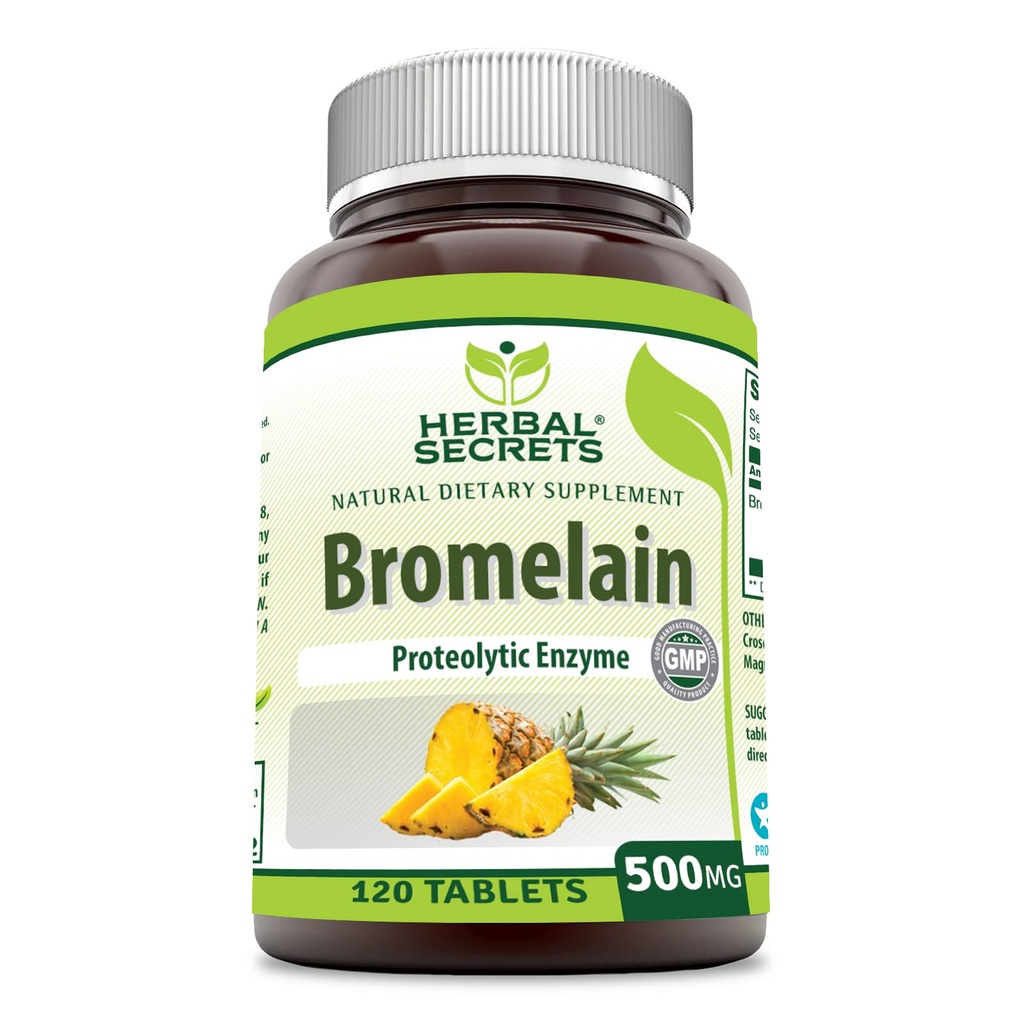 Taimsed saladused Bromelain Supplement 500 Mg Tabletid Supplement | Non-GMO | Gluteenivaba | Made in USA (120 Count)