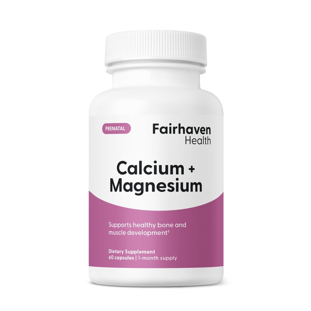 Fairhaven Health Peapod Cal-Mag | Kaltsium ja magneesiumi täiendada D3-vitamiini raseduse, beebi ja naiste tervise | Gluteeni ja piima tasuta CalMag täiendada | 1 kuu pakkumine