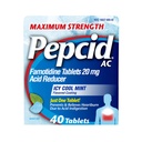 Pepcid AC maksimaalse tugevusega kõrvetiste leevendamise tabletid, OTC meditsiin ennetab ja leevendab kõrvetisi happe seedimise ja hapu kõhu tõttu, 20 mg Famotidiinhappe vähendajat, ICY Cool Mint, 40 ct