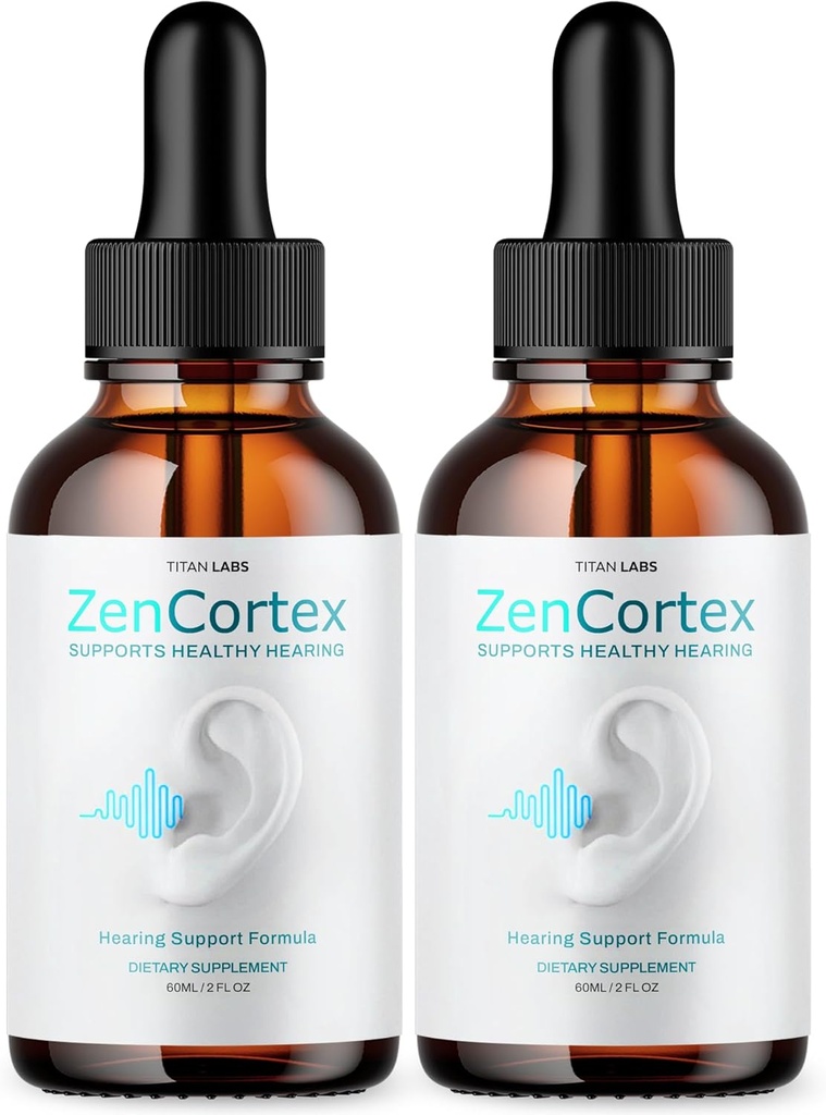 (2 Pack) ZenCortex - Zen Cortex Ear Drops, ZenCortex for Tinnitus Advanced Formula Supplement, Zen Cortex Kõik looduslikud kuulmistoetuse vormelilisa kõrvade leevendamiseks Vegan Koostisosad (60 Servings)