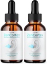 (2 Pack) ZenCortex - Zen Cortex Ear Drops, ZenCortex for Tinnitus Advanced Formula Supplement, Zen Cortex Kõik looduslikud kuulmistoetuse vormelilisa kõrvade leevendamiseks Vegan Koostisosad (60 Servings)