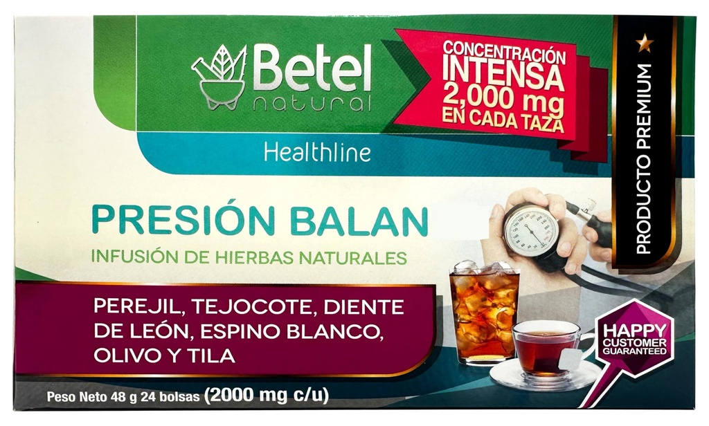 PresionBalan tee Betel Natural - Tervislik toetus rõhule - 24 teekotid