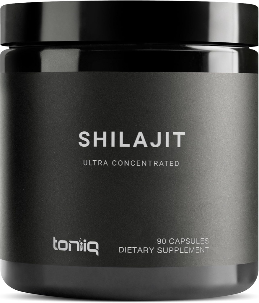 Toniiq Ultra Kontsentreeritud 40% Fulvic Acid Shilajit meestele - Pure 10: 1 Extract-T Third Party Testitud 10x potentsi kapslid - kõrge potentsi ja jälgi mineraalid - valmistatud GMP sertifitseeritud rajatis